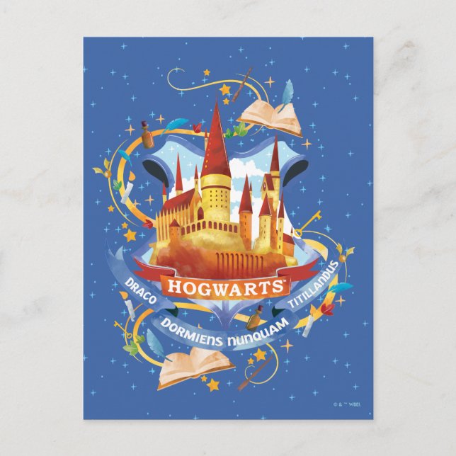 Postal Harry Potter| Encantador Castillo HOGWARTS™ (Anverso)