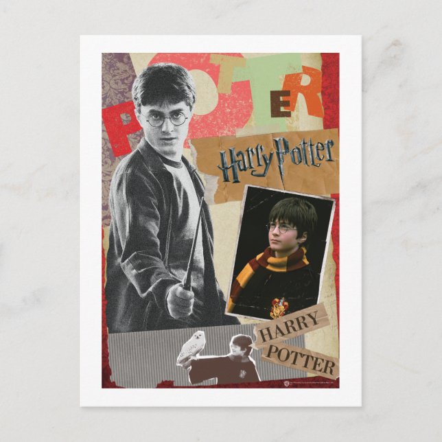 Postal Harry Potter entonces y ahora (Anverso)
