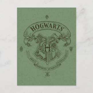 Postal Harry Potter| Escudo de banner de Hogwarts