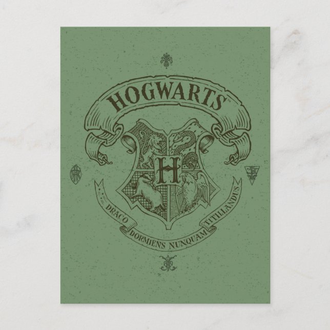 Postal Harry Potter| Escudo de banner de Hogwarts (Anverso)