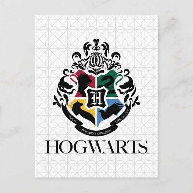 Postal Harry Potter | Escudo de la Escuela de Orgullo HOG (Anverso)