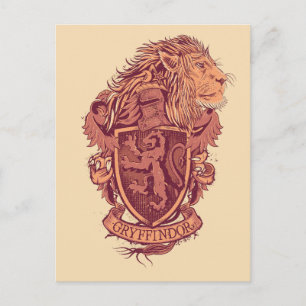 Postal Harry Potter   Escudo de León de Gryffindor