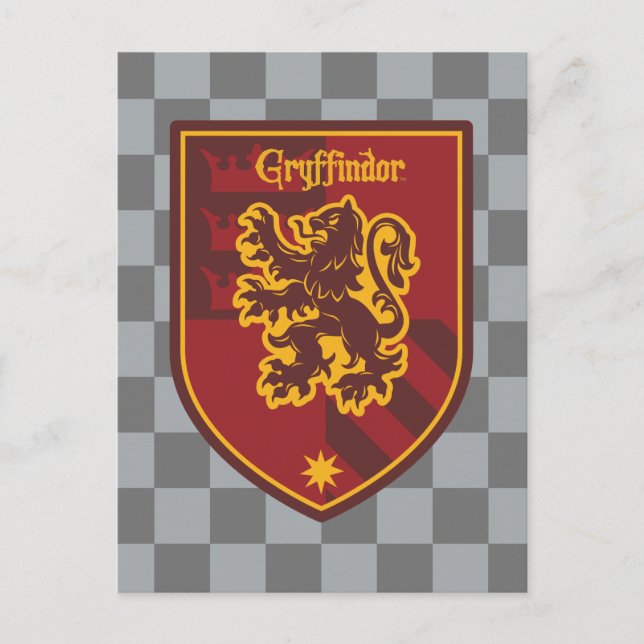 Postal Harry Potter | Escudo de Orgullo de la Casa Gryffi (Anverso)