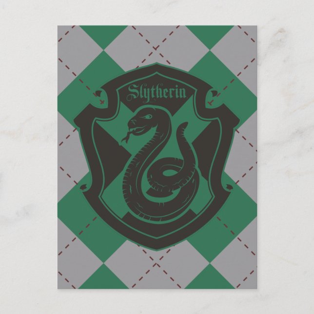 Postal Harry Potter | Escudo de Orgullo de la Casa Slythe (Anverso)