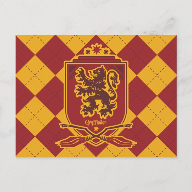 Postal Harry Potter | Escudo de QUIDDITCH™ de Gryffindor (Anverso)