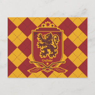 Postal Harry Potter   Escudo de QUIDDITCH™ de Gryffindor