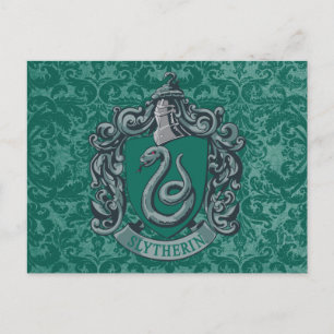Postal Harry Potter   Escudo de Slytherin Verde