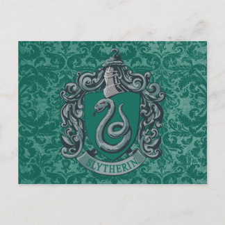 Postal Harry Potter | Escudo de Slytherin Verde