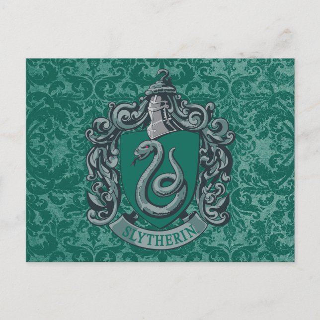 Postal Harry Potter | Escudo de Slytherin Verde (Anverso)