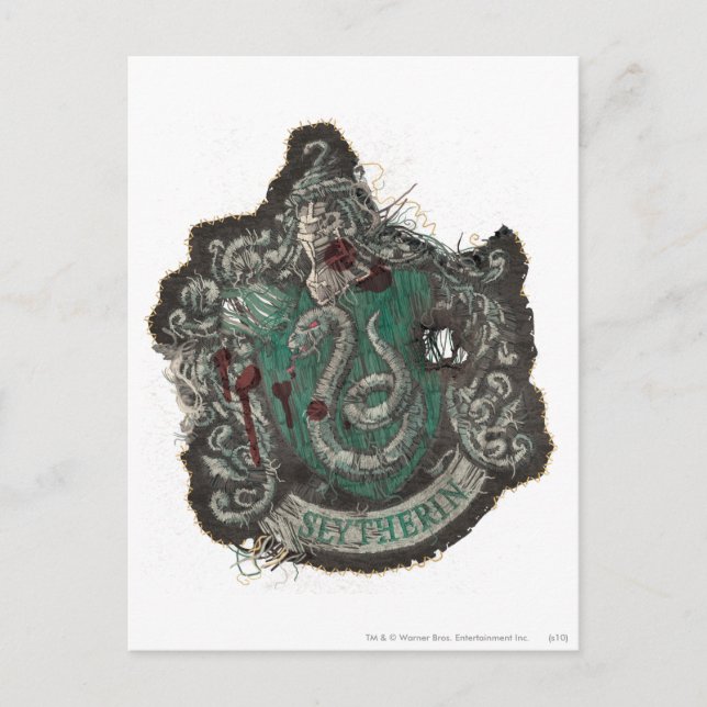 Postal Harry Potter | Escudo de Slytherin - Vintage (Anverso)