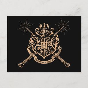 Postal Harry Potter   Escudo Hogwarts Crossed Wands