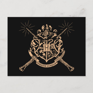 Postal Harry Potter | Escudo Hogwarts Crossed Wands