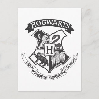 Postal Harry Potter | Escudo Retro de Hogwarts