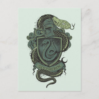 Postal Harry Potter | Escudo Slytherin