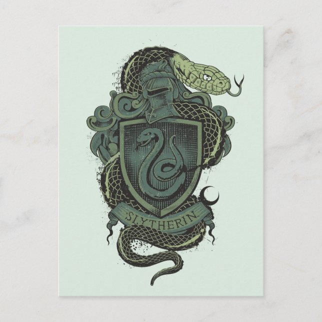 Postal Harry Potter | Escudo Slytherin (Anverso)