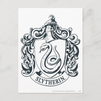 Postal Harry Potter | Escudo Slytherin - Blanco y negro
