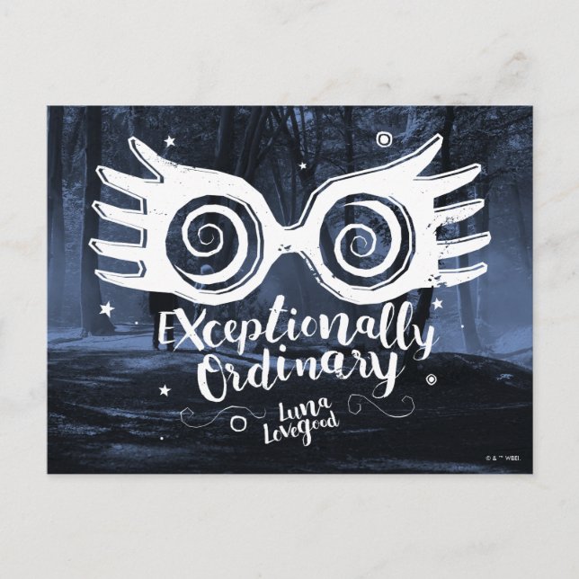 Postal Harry Potter| Excepcionalmente ordinarias (Anverso)
