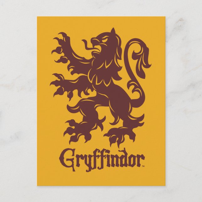 Postal Harry Potter | Gryffindor Lion Graphic (Anverso)