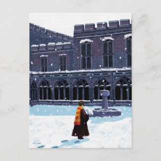 Postal HARRY POTTER™ & Hedwig en el patio de HOGWARTS™