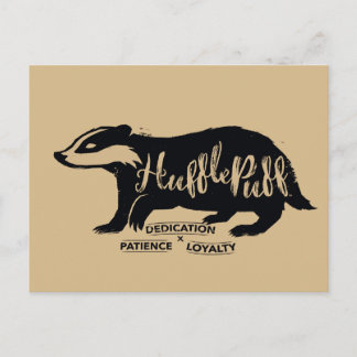 Postal Harry Potter | HUFFLEPUFF™ Silhouette Typography