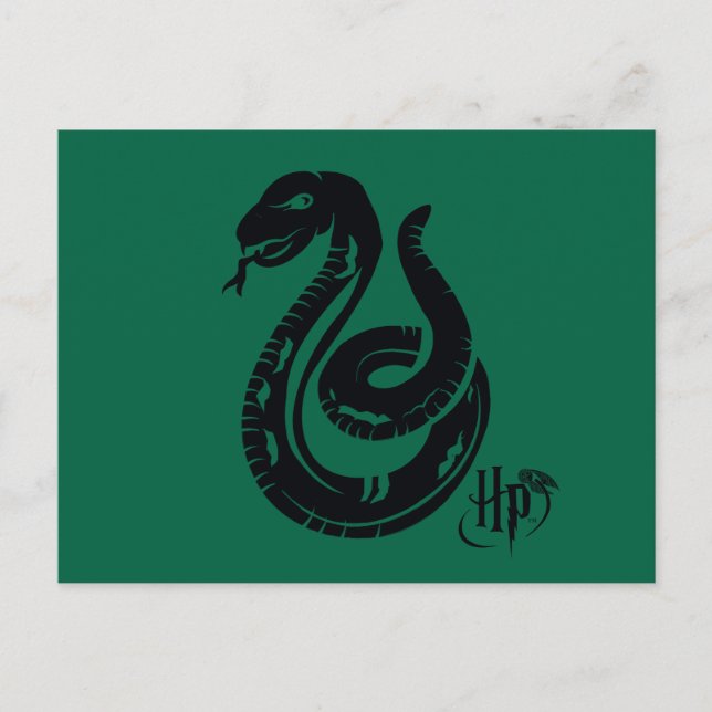 Postal Harry Potter | Icono de serpiente Slytherin (Anverso)