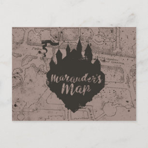 Postal Harry Potter   Mapa del Castillo Marauder de HOGWA