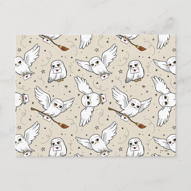 Postal Harry Potter | Patrón de Hedwig (Anverso)