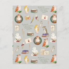 Postal HARRY POTTER™ | Patrón de letra de búho