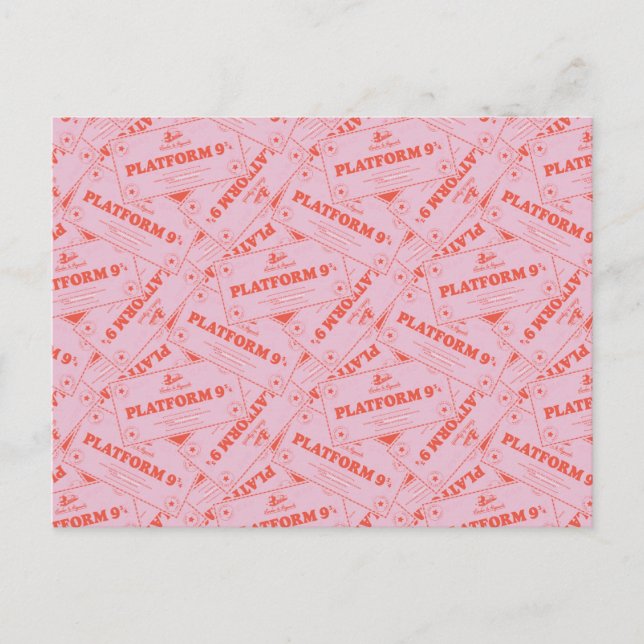 Postal HARRY POTTER™ | Platforn 9 3/4 Entradas en tren (Anverso)