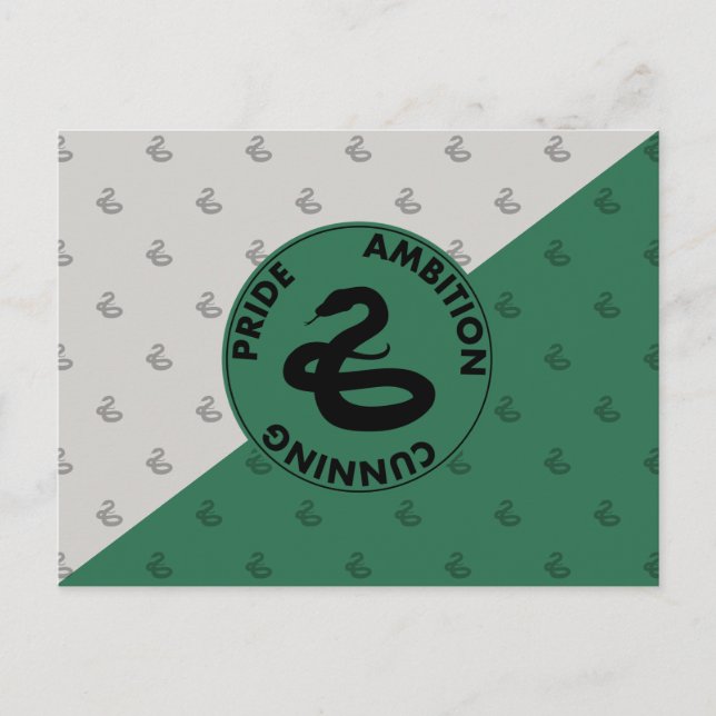 Postal Harry Potter | Rasgos de la casa SLYTHERIN™ Gráfic (Anverso)