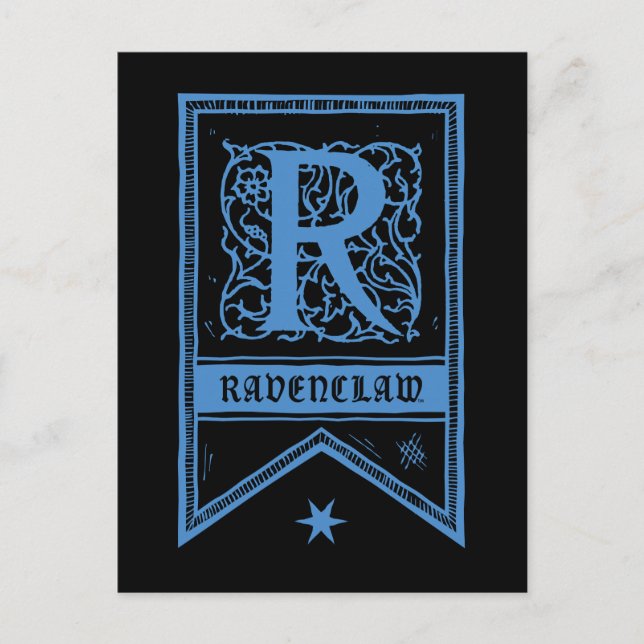 Postal Harry Potter | Ravenclaw Monogram Banner (Anverso)