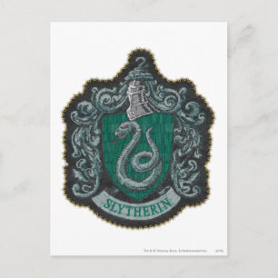 Postal Harry Potter   Retro Escudo Poderoso de Slytherin