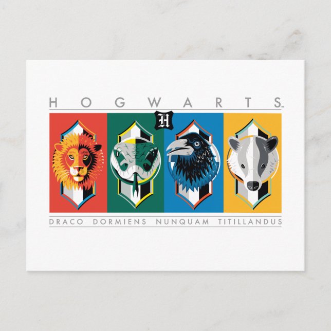 Postal Harry Potter| Signos HOGWARTS™ House (Anverso)