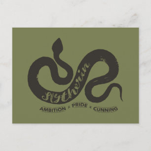 Postal Harry Potter   SLYTHERIN™ Silueta Tipografía