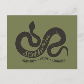 Postal Harry Potter | SLYTHERIN™ Silueta Tipografía