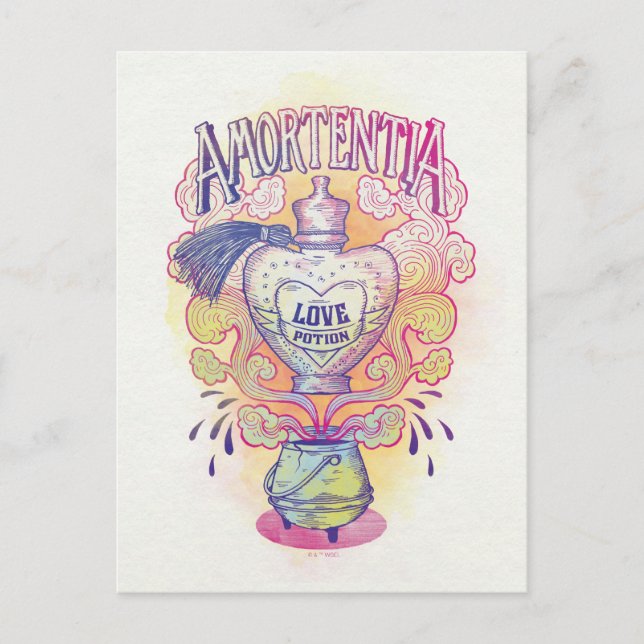 Postal Harry Potter Spell | Botella Amortentia Love Potio (Anverso)