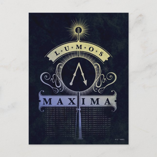 Postal Harry Potter Spell | Lumos Maxima Graphic (Anverso)