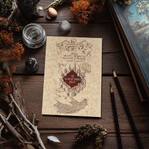 Postal Harry Potter Spell Mapa de Marauder