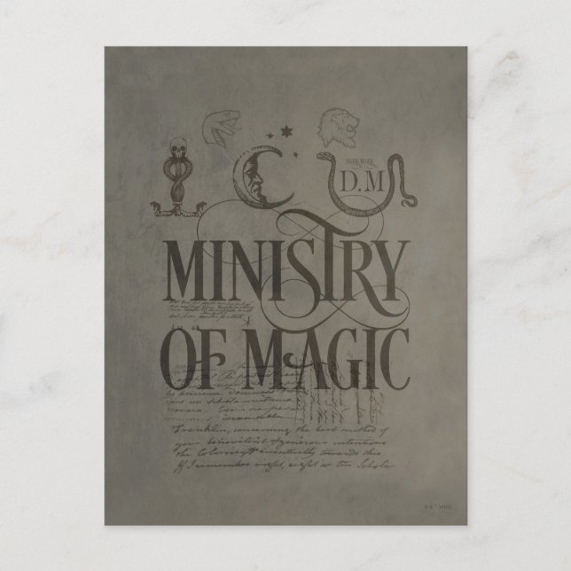Postal Harry Potter Spell | MINISTERIO DE MÁGICA (Anverso)