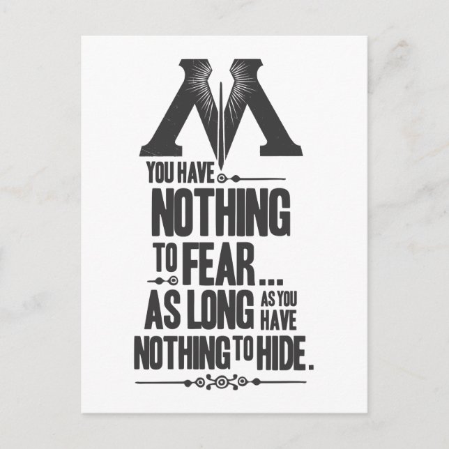 Postal Harry Potter Spell | Ministerio de Propaganda Mági (Anverso)