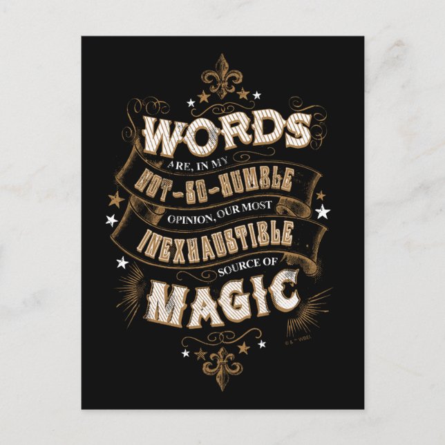 Postal Harry Potter Spell | Words Are Our Most Inexhausti (Anverso)