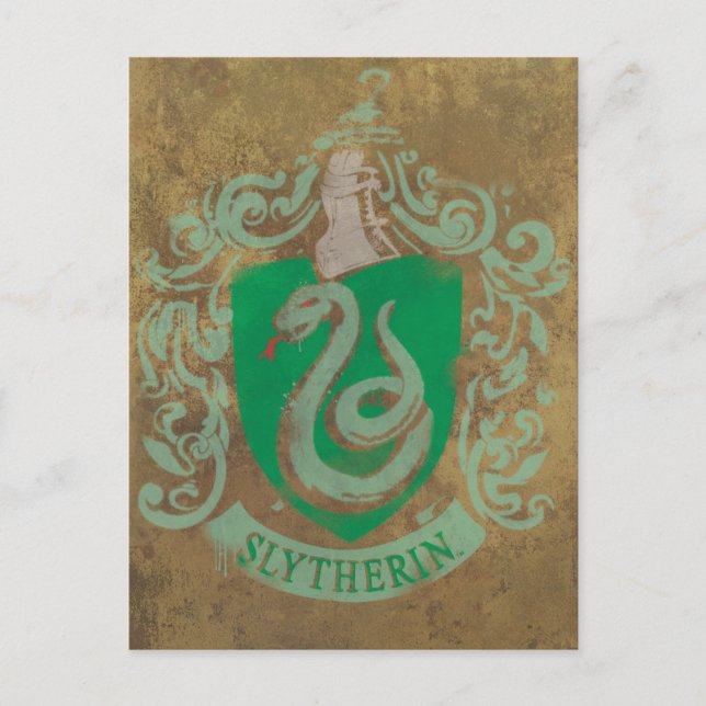 Postal Harry Potter| Vintage Slytherin (Anverso)