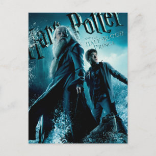 Postal Harry Potter y Dumbledore en rocas 1