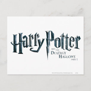 Postal Harry Potter y el logo de las mortales 1 2