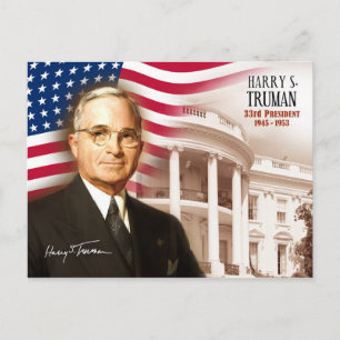 Postal Harry S. Truman - 33° presidente de Estados Unidos