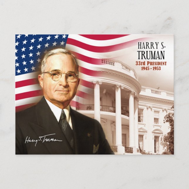 Postal Harry S. Truman - 33° presidente de Estados Unidos (Anverso)