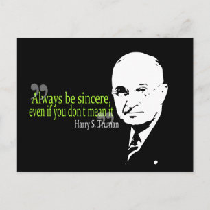 Postal harry s truman siempre es sincero