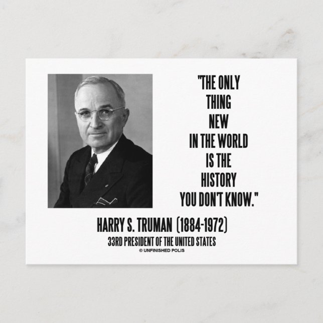 Postal Harry Truman sólo es cosa de la nueva historia que (Anverso)