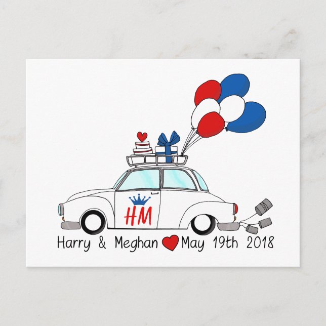 Postal Harry y Meghan Boda, 19 de mayo de 2018 (Anverso)