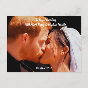 Postal Harry y Meghan Kiss Royal Boda Souvenir